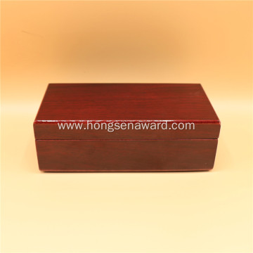 Red wooden jewelry box